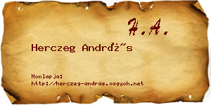 Herczeg András névjegykártya