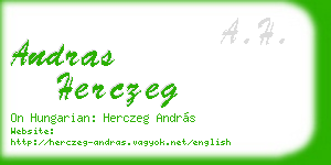 andras herczeg business card